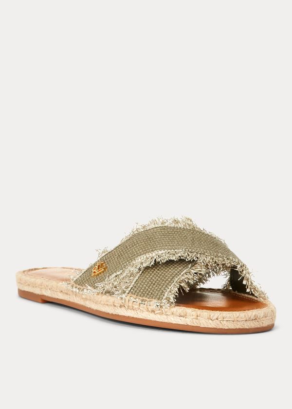 Sandalias Ralph Lauren Mujer Verde Oliva - Marni Canvas - GLQDM1798